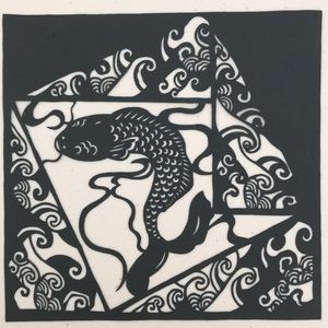 🔥ON SALE🔥Fish 💖 Handmade PaperCut Silhouette Scherenschn…